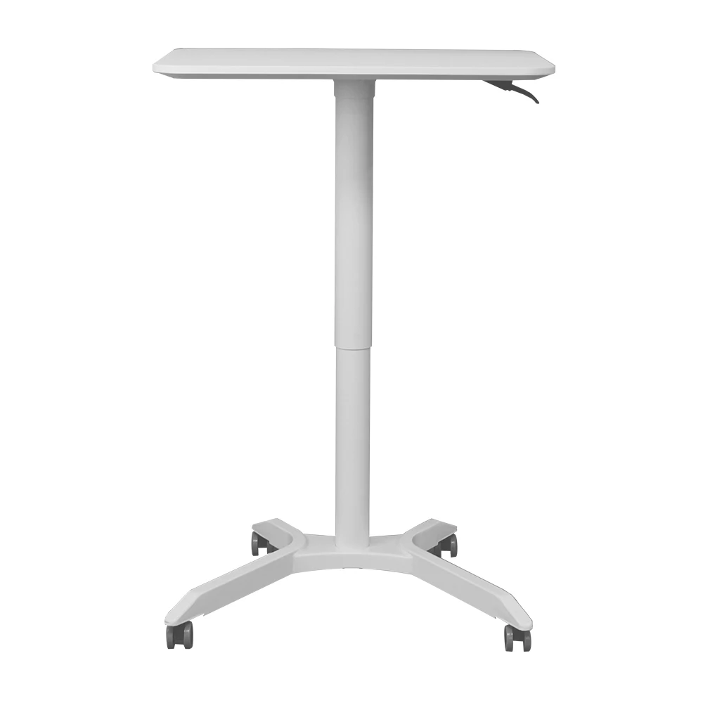 white artistic mobile height adjustable standing desk