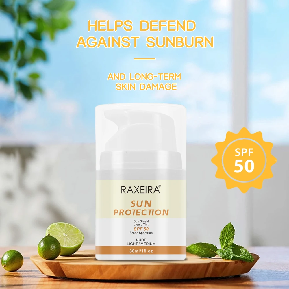 Private Label Sunblock Spf 50 Tinted Sunscreen Cream For Sun Protection