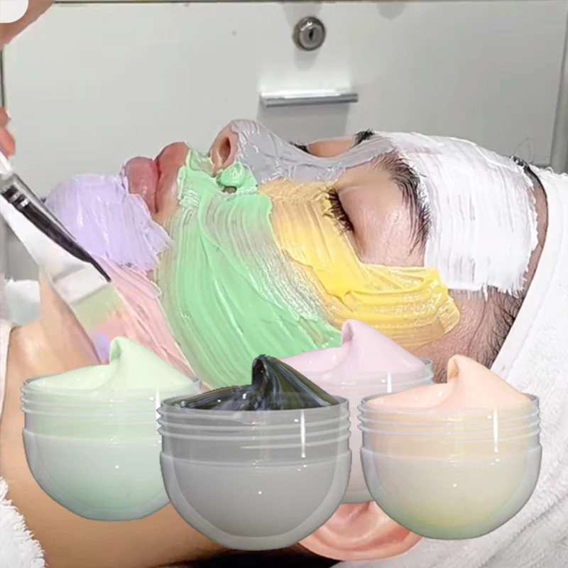 Private Label 25g/OEM Organic Purifying Clay Mask Turmeric Green Tea Pink Rose Face Mud Clay  Facial Mask Capsules