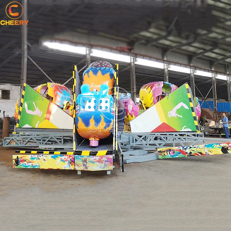 Fairground high speed spin rides crazy dance chasing crazy dancer folding break dance mobile carnival rides