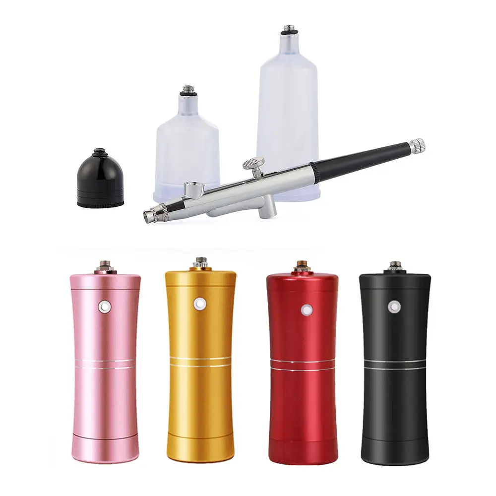 Automatic Airbrush Kit Portable 30PSI Cordless Airbrush Compressor  for Makeup Nails Cake Decorating Stencil Tattoo