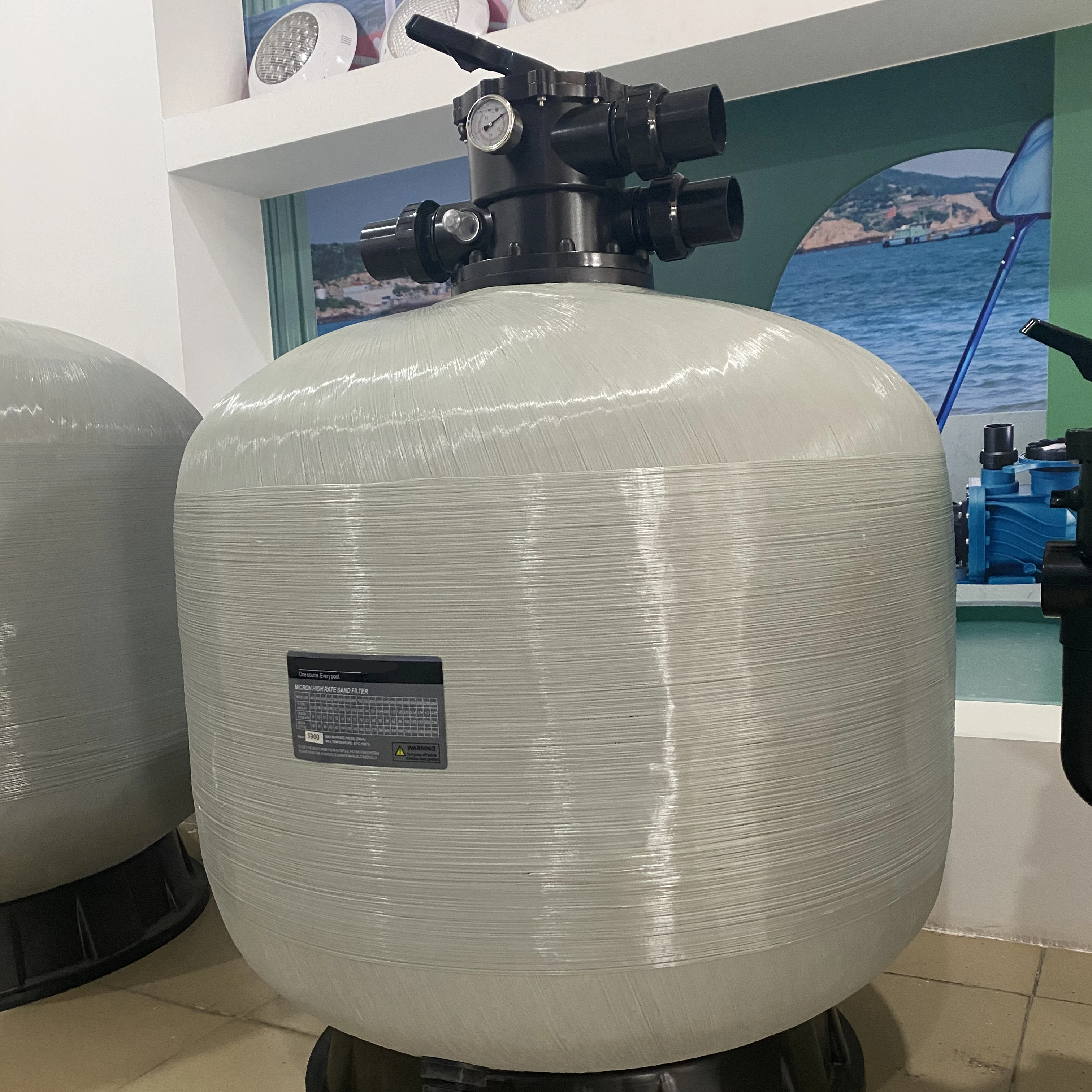 Factory Good Quality Water Treatment Fiberglass Swimming Pool Sand Filters with Valve for Hot Sale