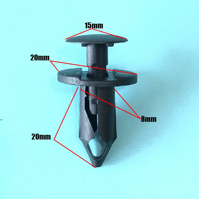 40Pcs Fender Clips Quad Trim Cover Clip For Honda ATV TRX Foreman Kawasaki KFX Suzuki Ford Toyota 8mm hole Plastic Fastener