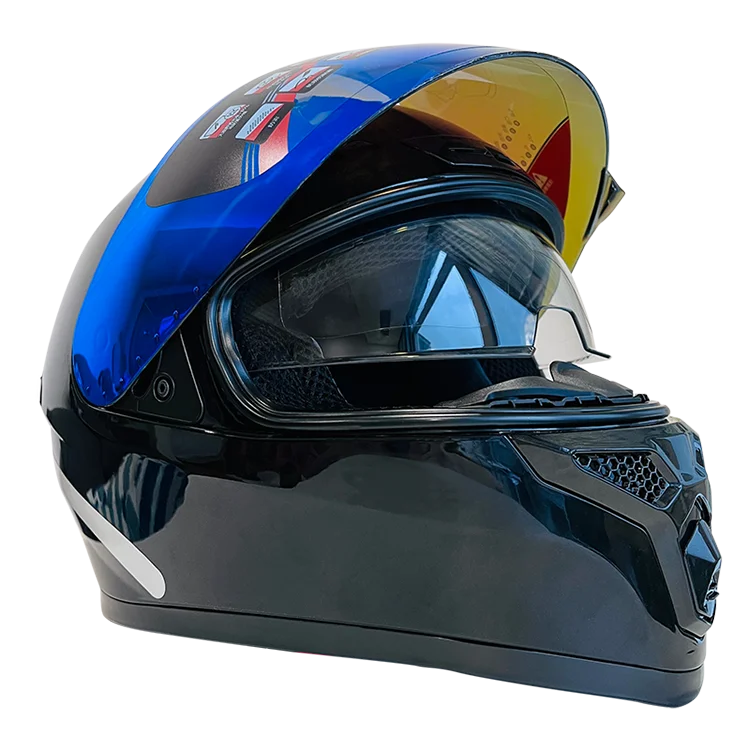 Dot  full  face Motorcycle Helmet FK108-Colorful Dual Visor Moto Helmet With ABS shell