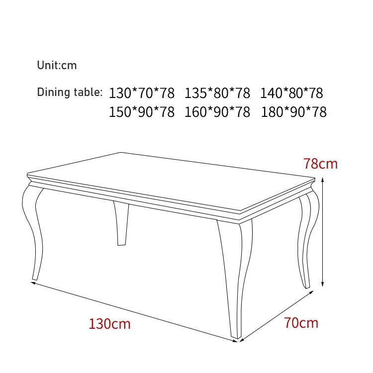 Dining room furniture gold stainless steel leg marble dining table and chair set for home hotel restaurant