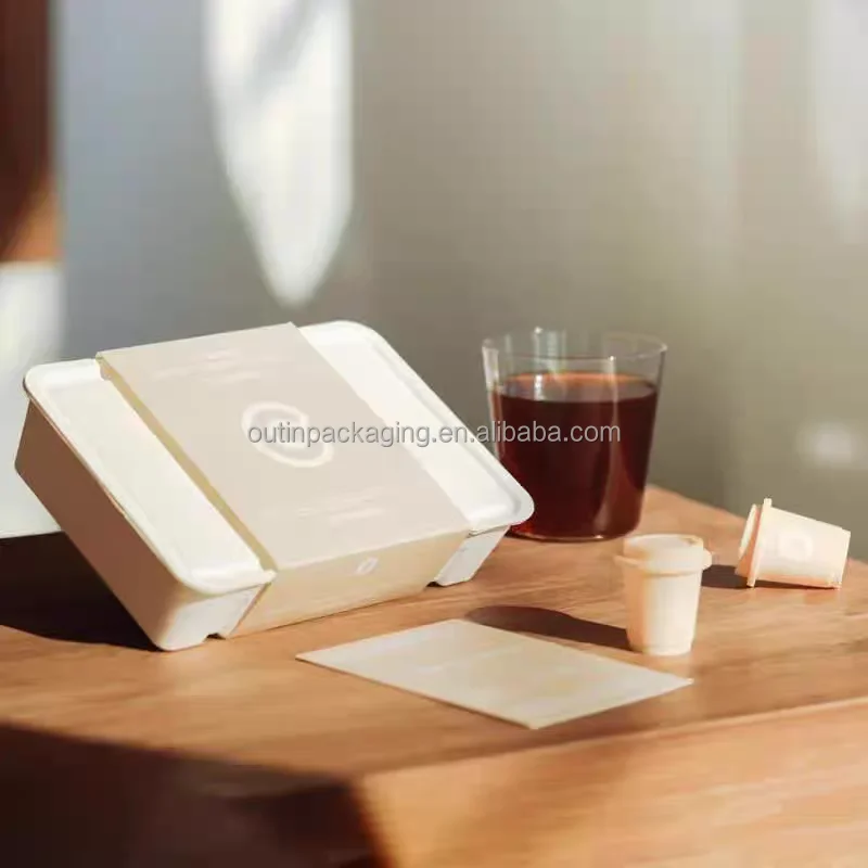 Customized Dry Press Molded Recycled Paper Biodegradable Pulp Packaging Box Eco Friendly Mold Pulp Molding Packaging Box