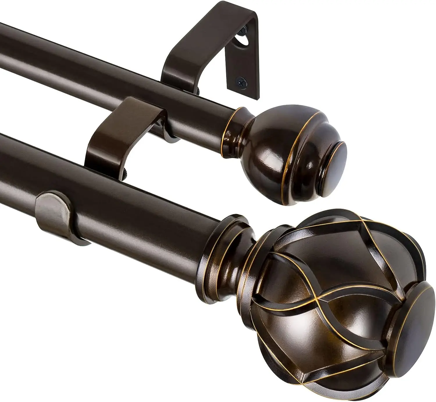 Supplier Direct Sale Double Curtain Rod Modern Aluminum Curtain Pole For Home Living Room Decor