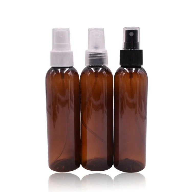 
100ml 150ml 200ml hot selling luxury empty plastic pet amber mist spray bottle for perfume 