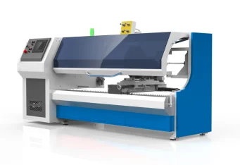 Automatic plastic film slitting machine