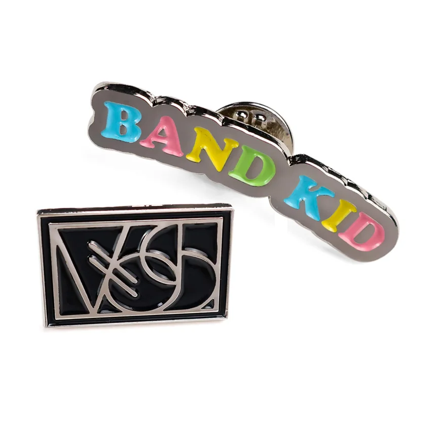 bulk custom cheap uv print number alphabet letter lapel pin