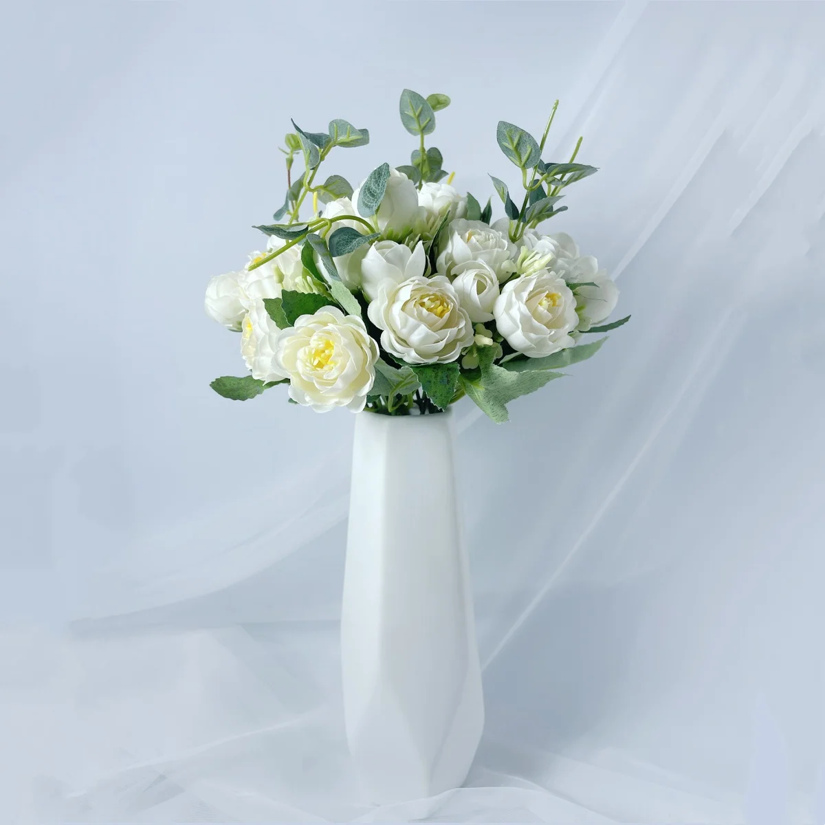 Simulated flower peonies sprigs Sweet and cute wedding decoration flowers shoot gift props bouquet
