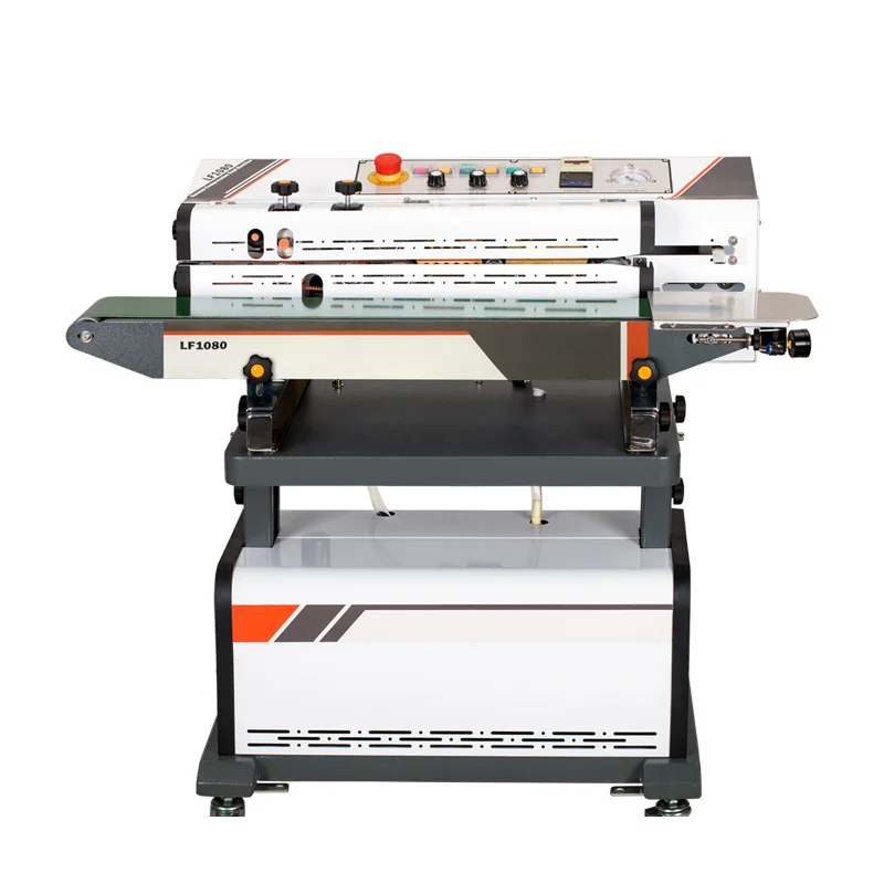 LF1080A continuous brand sealer machine, aluminum foil plastic bags line sealing machine