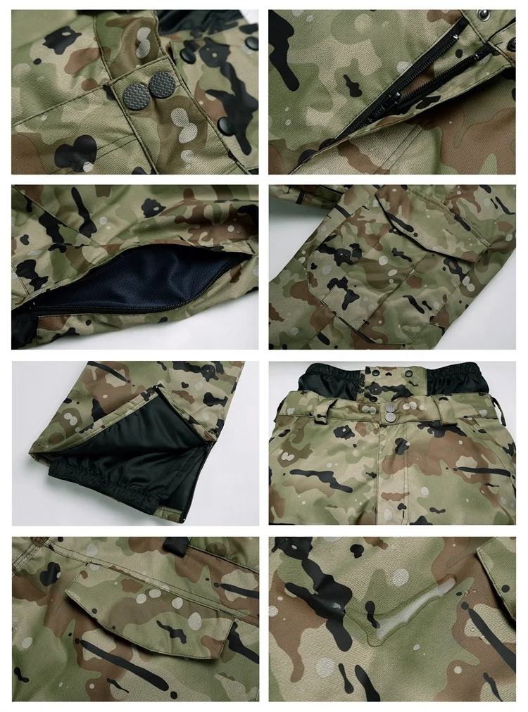 Woodland Pants Men Camo Trousers ski pants Snowboard Pants Winter Clothes