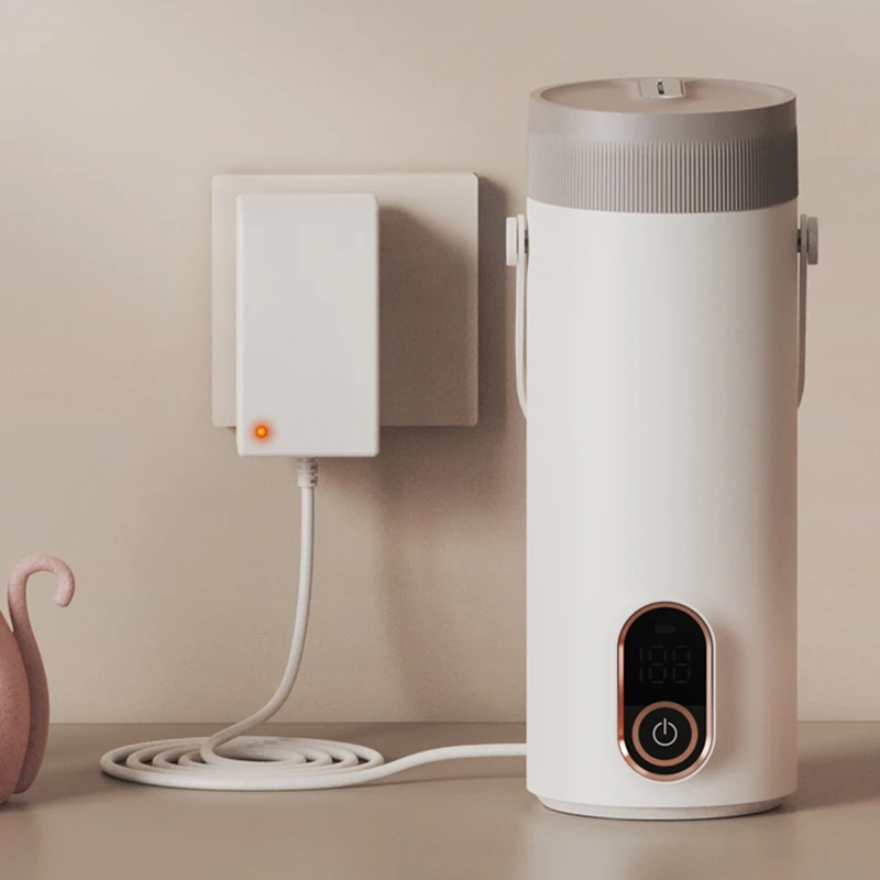 Portable Wireless Rechargeable Electric Kettle Cup For Car Insulation Camping Coffee Use Water Boiler Temperature Control