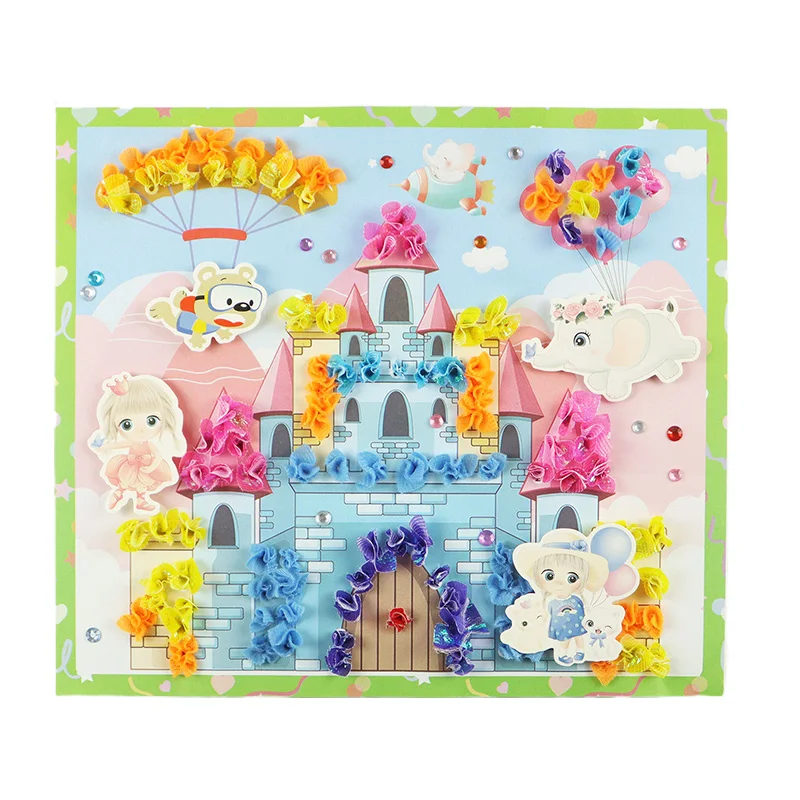 Kids diy arts and crafts plush cute toy set diy supplies