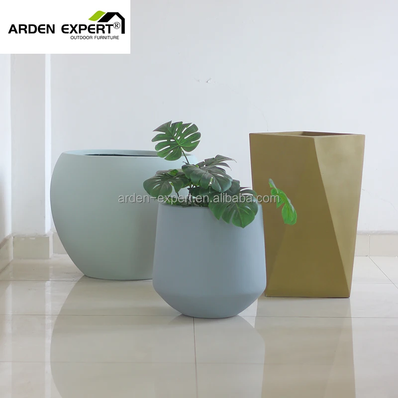 Patio Furnishing Glass Fiber Reinforced Plastics Flowerpots  Mixes Clay Outdoor Garden Planter