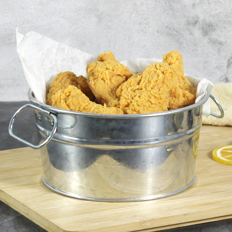 Mini Tinplate Metal Bucket Icing French Fries Tin Pails Chip Bucket Snack Bucket
