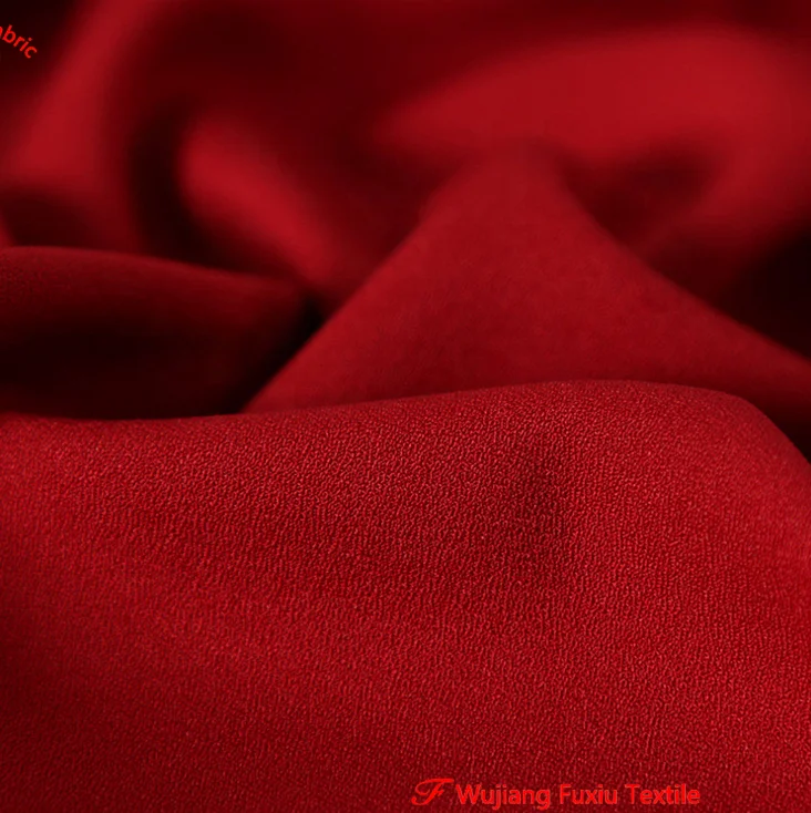 high quality double sides polyester thick moss crepe fabric composition
