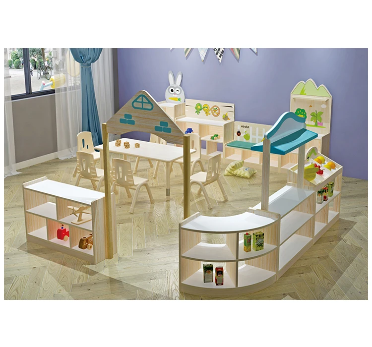 Набор мебели для детского сада из дуба, шкаф для хранения, делитель для классной комнаты