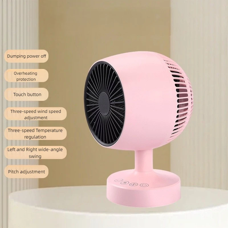 Winter Heating Fan 1200W Heater Room Office Mini Heaters Fan Desktop Portable Bedroom Camping Tent Heater PTC Household