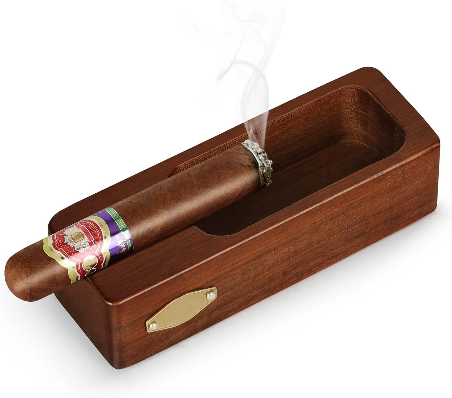 Combohome Modern Design Handmade Wood Cigar Ashtray  Luxury Ashtray For Smoking Accessories