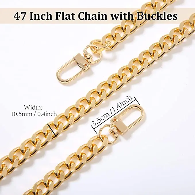 High Quality Metal Aluminum Gold Chains For Bags Accessories Purse Shoulder Handbag Chain Strap