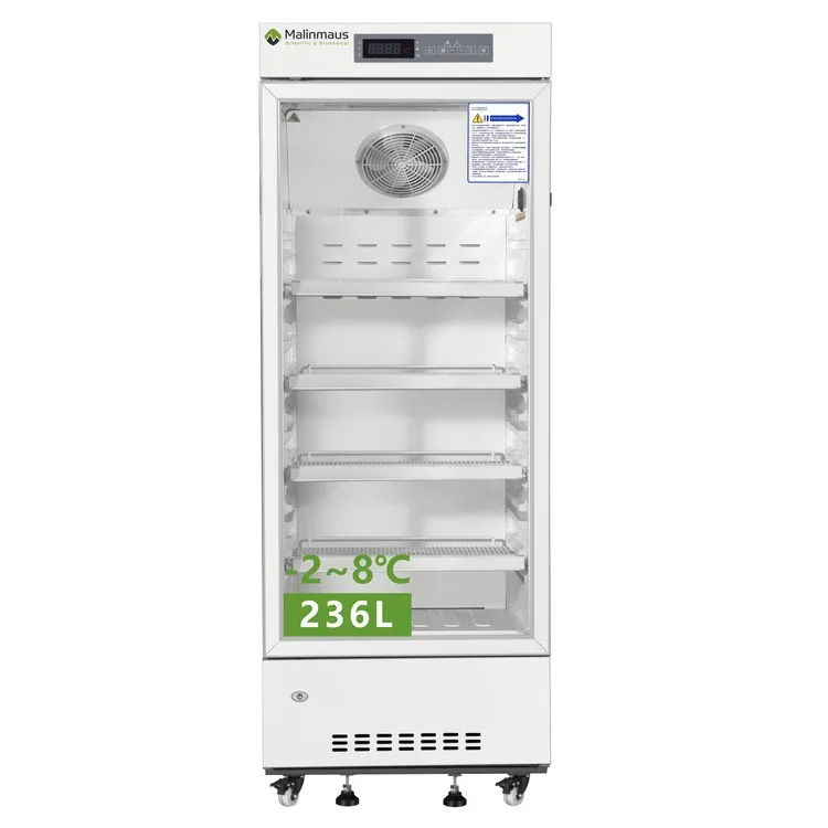 Malinmaus 236L Medical refrigerator fridge laboratory refrigeration equipment 2 to 8 degree MPC-5V236 Promed Mether