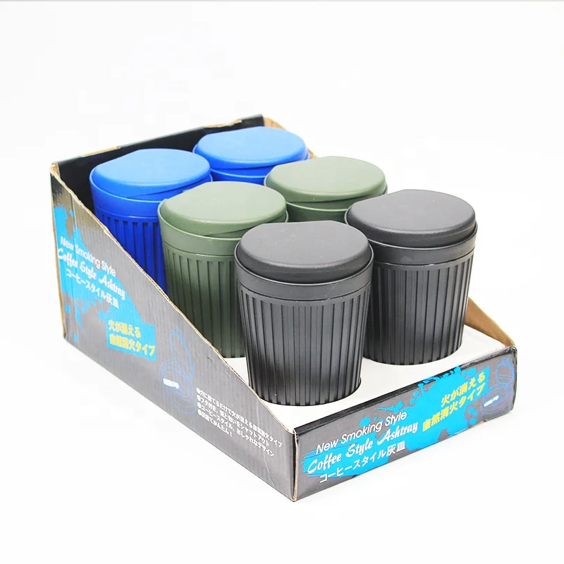 UKETA patented waste bin design customized logo creative shape plastic windproof car ashtray