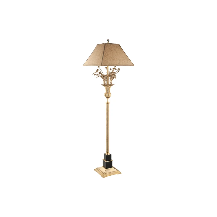 Unique Decorative Brass Rose & Leaf Floor Lamp Polished Brass FInish Standard Modern Floor Lamp Home Decor