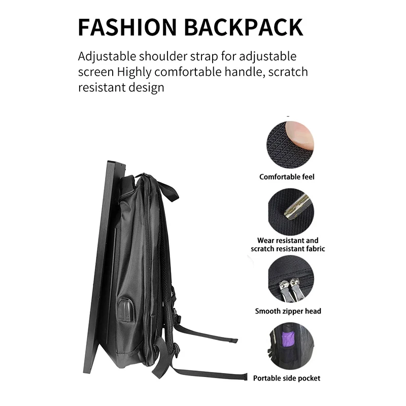 Best selling LED/LCD backpack Smart Walking advertising backpack battery power high brightness display with free software