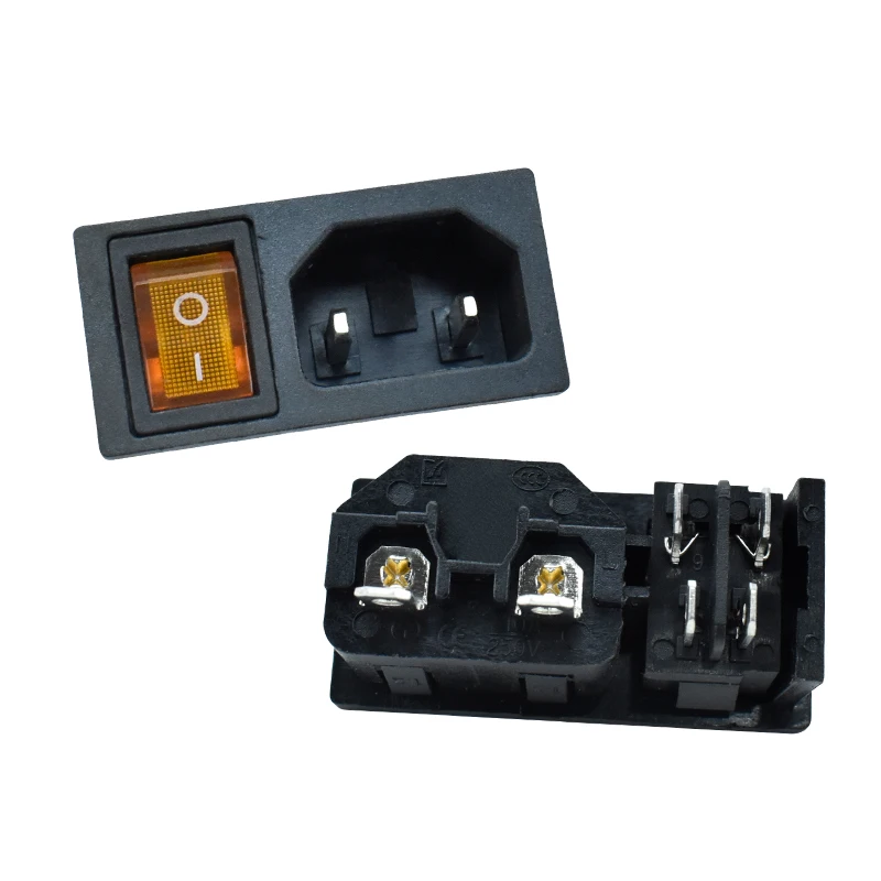 Two-In-One AC Power Switch Socket 2 3 4 5 6 Pin LZ-14, LH-14, DB-14