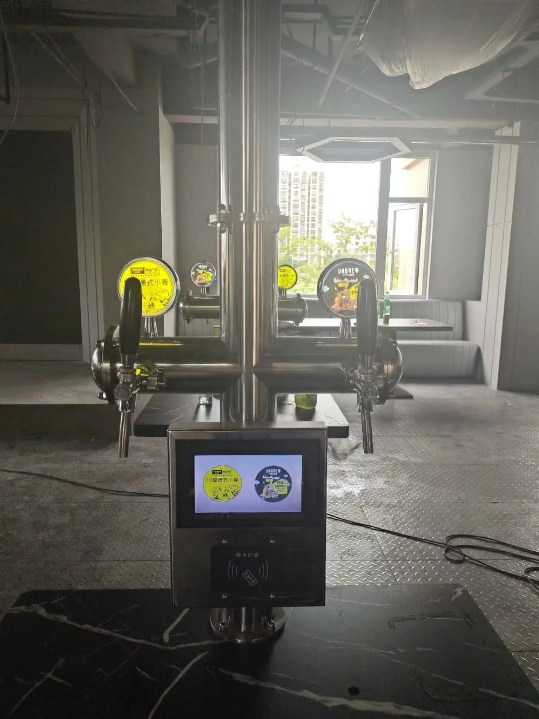 Recharge induction membership card selfpay self-serve table taps beer dispenser system