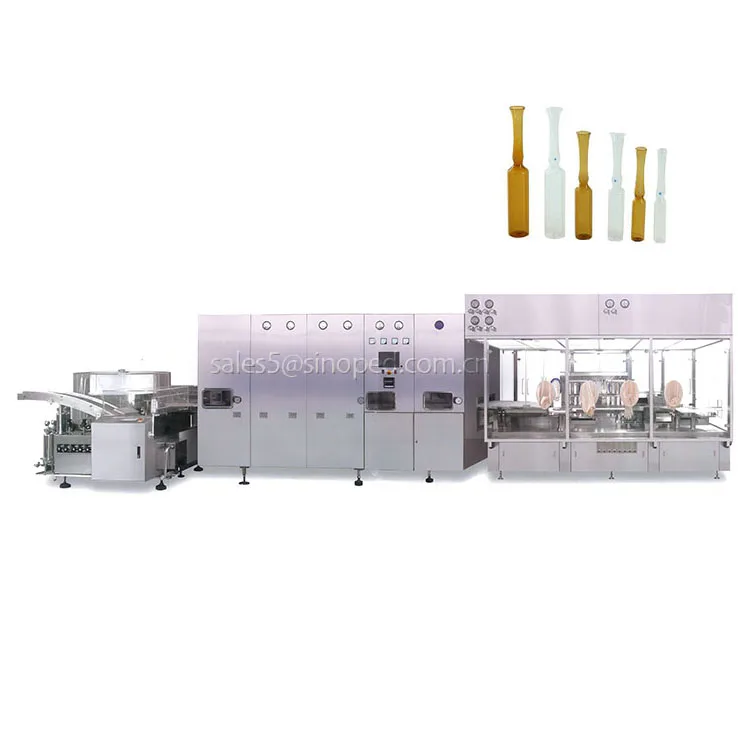 ALG-6 -8 Head Glass Bottle Ampoule Drawing Machine Rose oil Aseptic Flow Oral liquid Ampoule Filling Equipment Production line