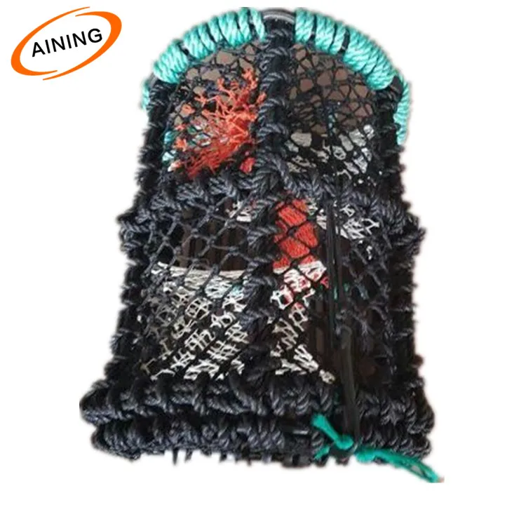 Strong Rope Bumper Plastic-coated steel wire Black Crock Noti Crab Traps Creels Pot for Ireland Market