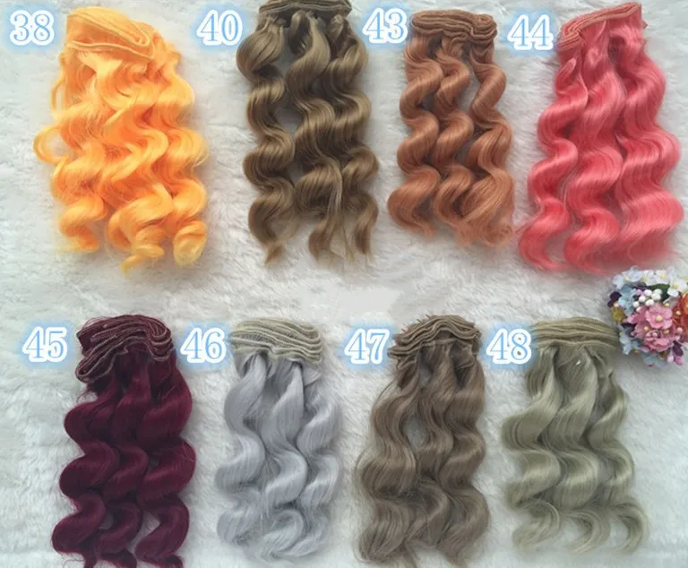 Cotton Doll Wig Hair Row High Temperature Silk Bubble Noodle Roll 15cm Thickened Hair Row Bjd Doll Clockwork Wig