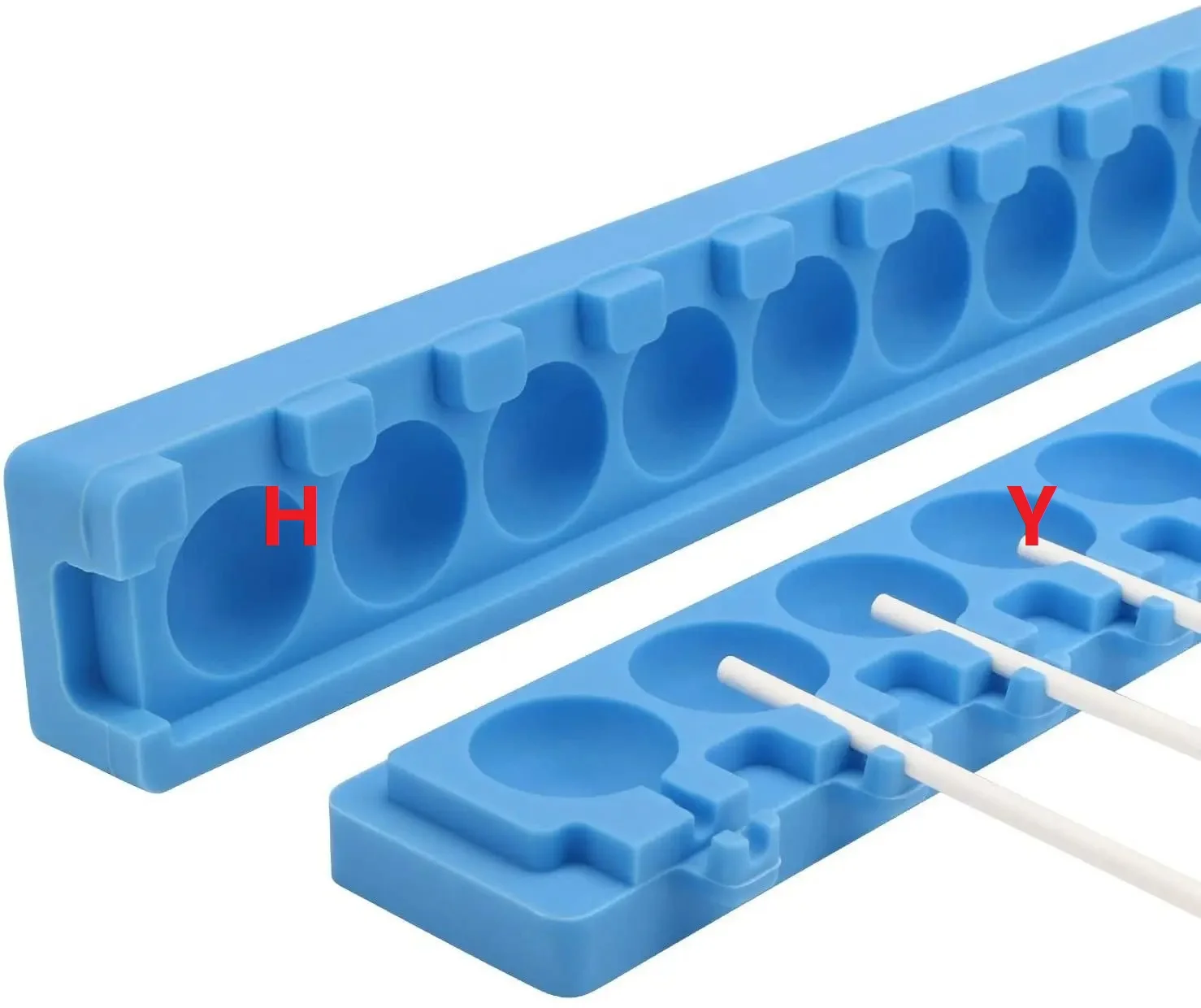 High Quality 10 Holes Food Grade Silicone Lollipop Mold DIY Crystal lollipop baking mold Round Chocolate Hard Candy Mold