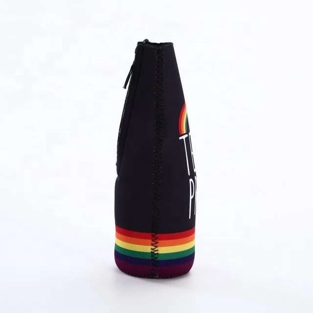 Rainbow soft neoprene beer cooler holder cover sleeve for 330ml beer bottle