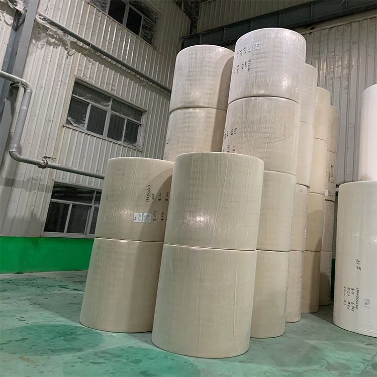 Factory Wholesale unbleached bamboo jumbo mother roll Raw Material for making toilet paper Napkins Paper Mother Parent Roll