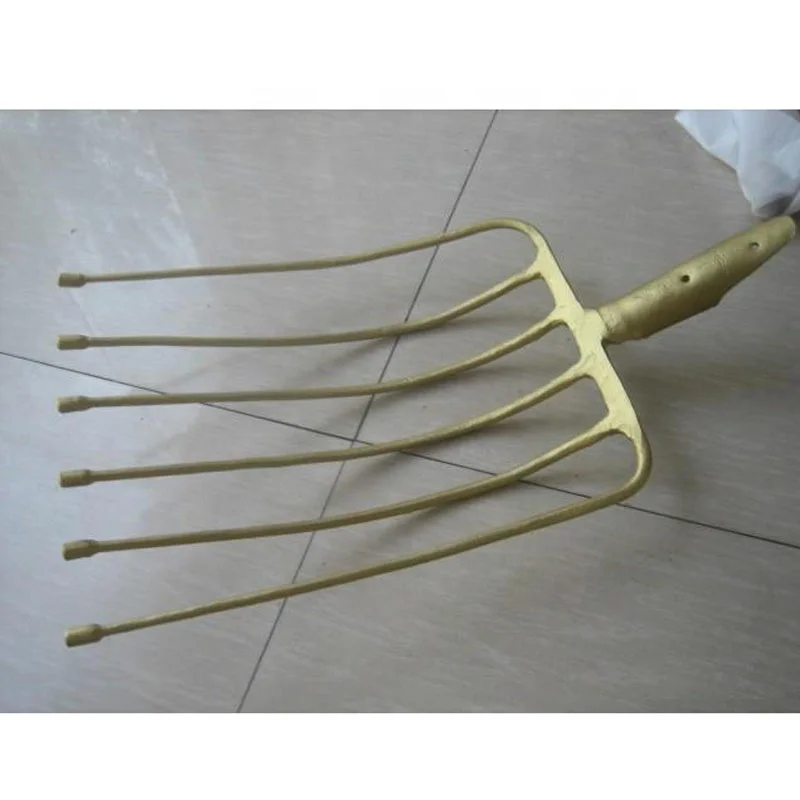 Фабричная кованая стальная фермерская вилка с четырьмя зубцами