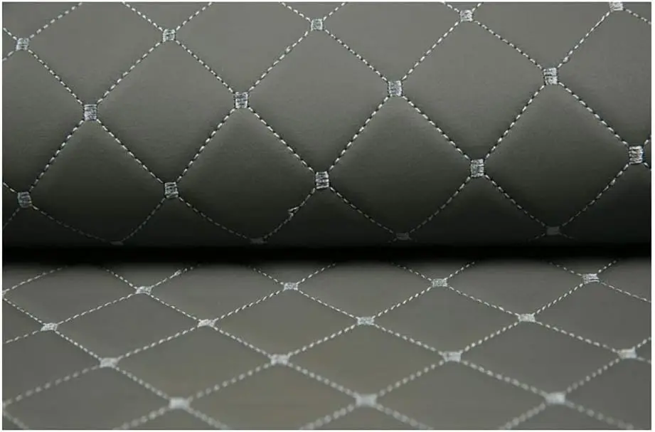 Quilted Sponge Faux Leather Fabric Thick DIY Car Interior Upholstery Material