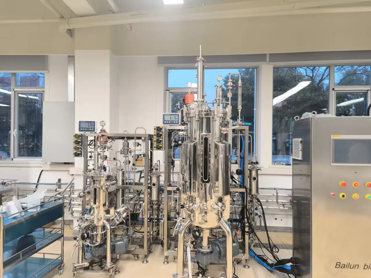 Wholesale popular 15-100L stainless steel fermentor BLBIO-SJA model which clean in place (CIP) by spray ball