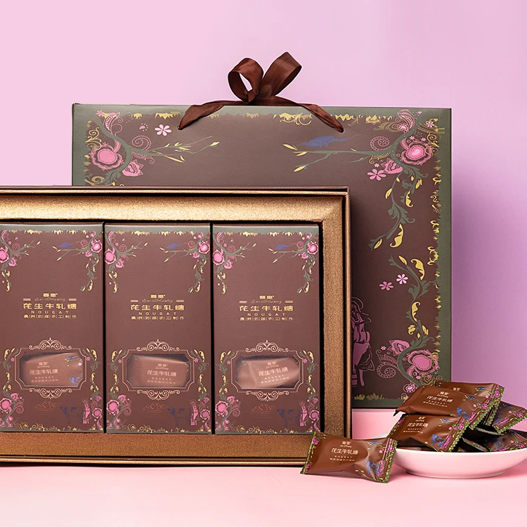 Fruit Nougat candy taste sweet peanut candy Praline Almond Sesame Nougat