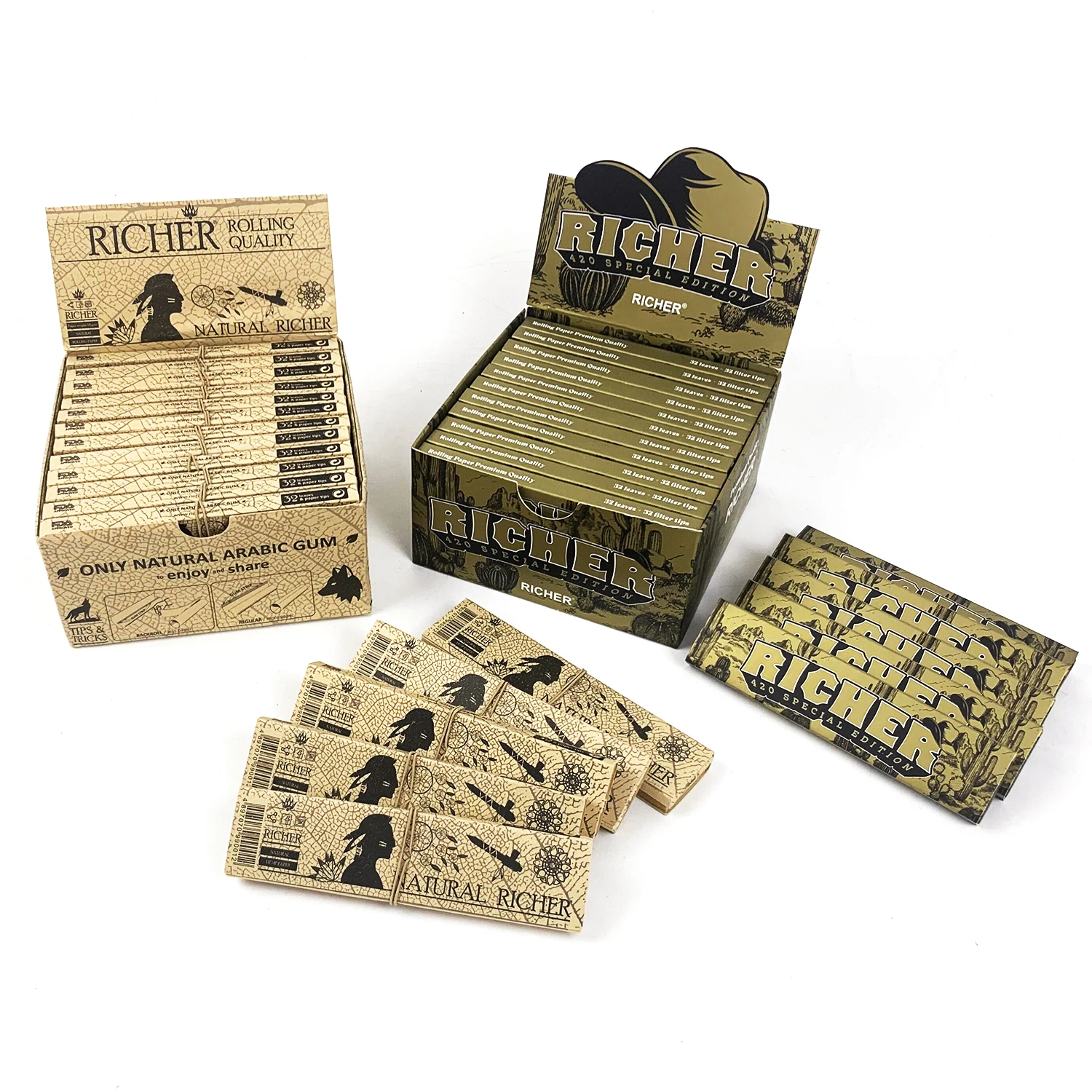 Best Smoking Paper Roll King Size Custom Unbleached And Rice Smoking Rolling Paper