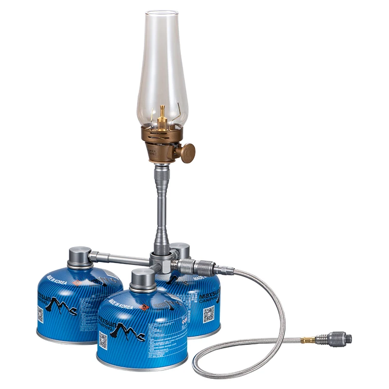 camping outdoor gas fuel bunker three supply two furnace head heater adapter outdoor stove gas endurance increase converter