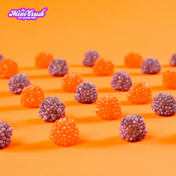 Custom Mix Fruits Assorted Gift Packing Chewy Fruit Sweet Cartoon Low-Sugar Soft Raspberry Gummy Candy