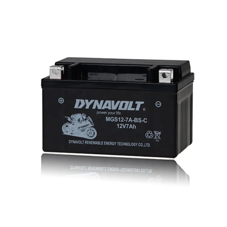 DYNAVOLT 12V7AH SLA AGM батарея Заводская MGS12-7A-BS обслуживающий бессвинцово-кислотный аккумулятор YTX7A-BS для мотоцикла