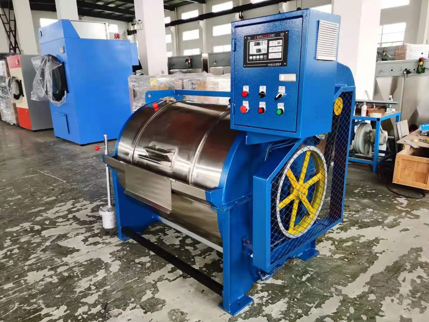 Industrial horizontal type jeans large size washing machines