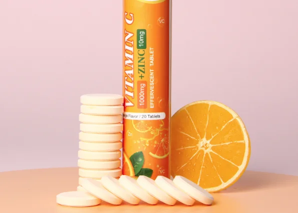 2022 New arrival OEM Dietary Supplement Improve Immune System Vitamin C+Zinc effervescent tablet
