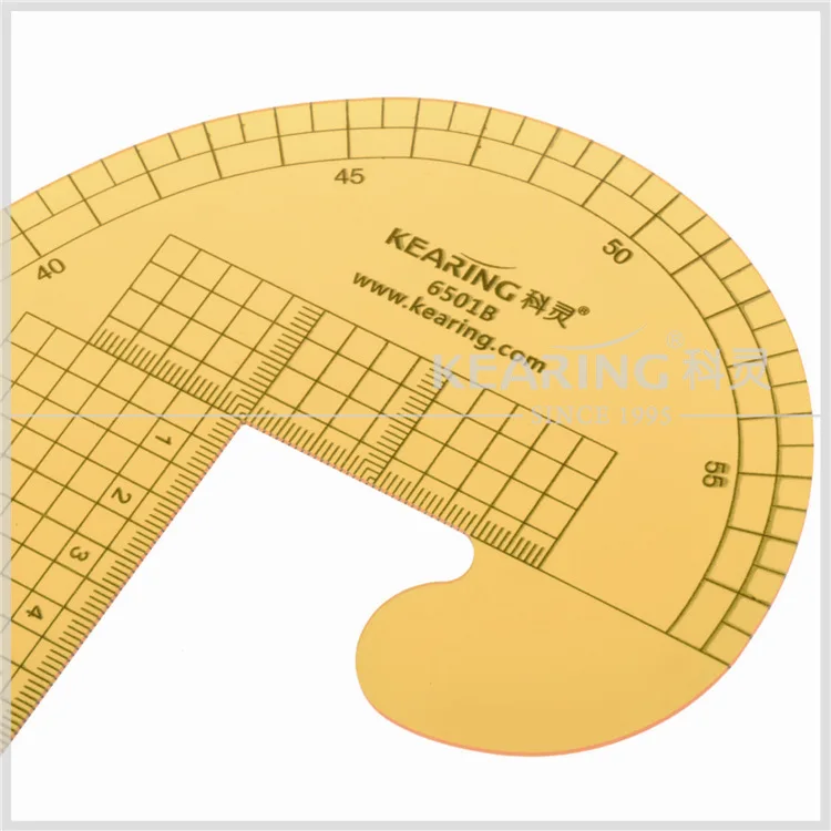Metric Curve Ruler Yellow Printing Surface Armhole Peach Ruler Drawing Measuring Plate Making Ruler Tool