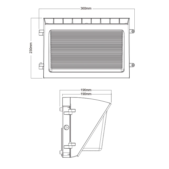 Modern Design Outdoor Dimmable LED Wall Pack Light Aluminum Housing 110v Wall Pack LED Light With Photocell